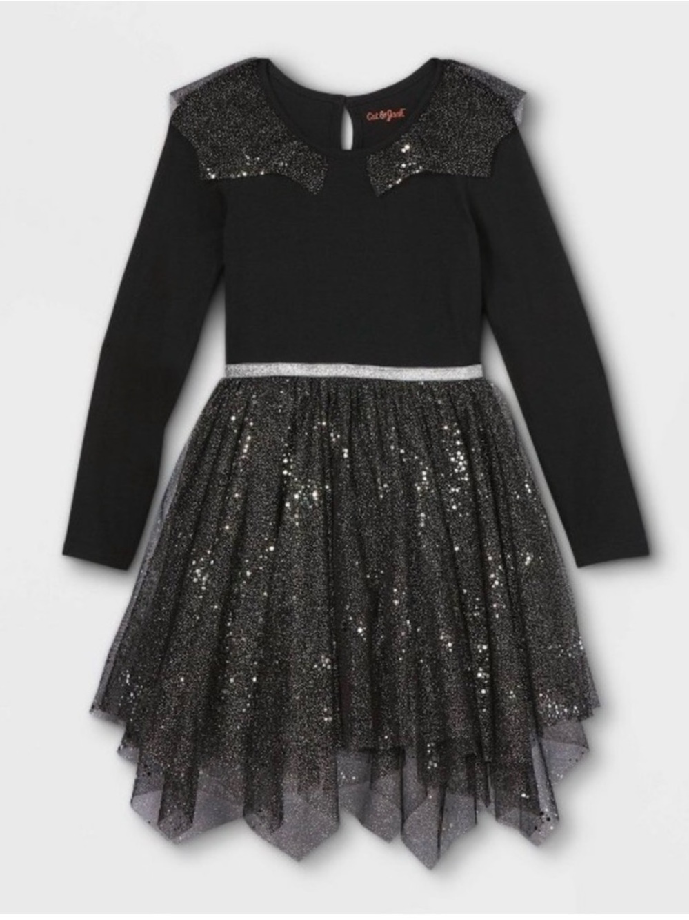 Girl’s Cat & Jack Black Sparkle Tulle Costume Dress - Kids XL